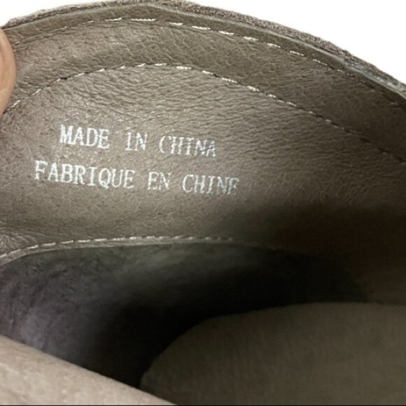 Jeffrey Campbell Rosee Taupe Suede‎ Block Heel Ankle Booties Size 8 Minimalist - Picture 9 of 13